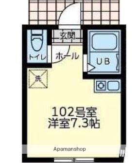 ユナイト保土ヶ谷ベニントン(ワンルーム/1階)の間取り写真