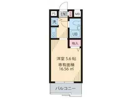 ジョイフル新丸子第2(ワンルーム/3階)の間取り写真