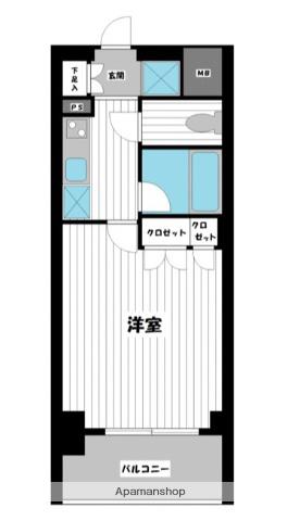 スペーシア川崎Ⅲ(1K/5階)の間取り写真