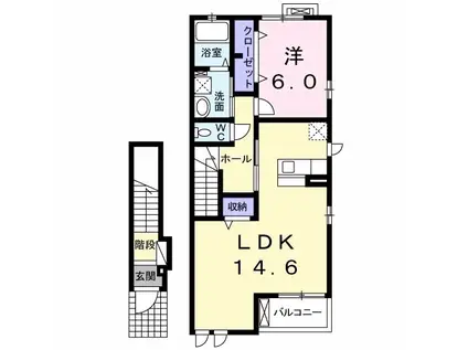 MAISON ANSI(1LDK/2階)の間取り写真
