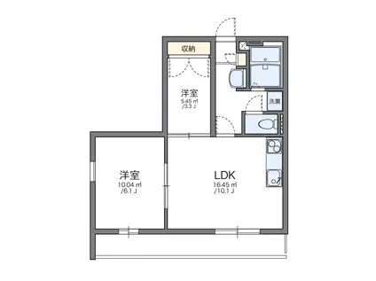 レオパレスKAWAGUCHI1(1SLDK/1階)の間取り写真