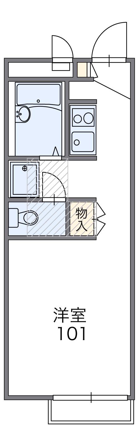 レオパレスファザーンA(1K/2階)の間取り写真