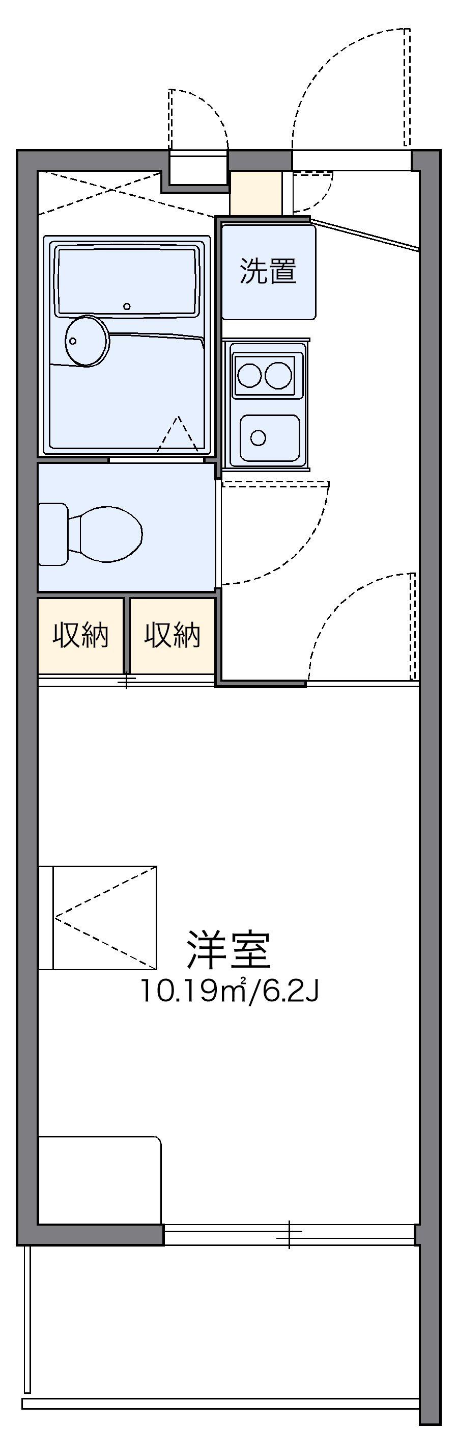 レオパレスノーブルコート久地(1K/3階)の間取り写真