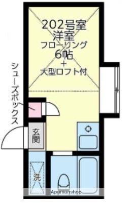 ネオステージ新横浜(ワンルーム/2階)の間取り写真