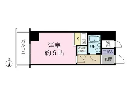 アーバンヒルズ本厚木(ワンルーム/7階)の間取り写真