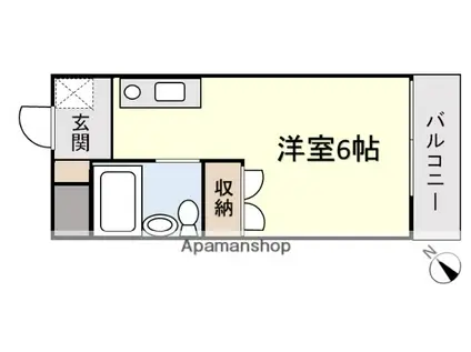 ドルフ伊勢原NO.8(ワンルーム/1階)の間取り写真