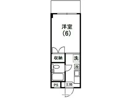 メゾン御園(1K/2階)の間取り写真