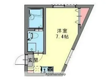 ラヴィスタ菊名(ワンルーム/2階)の間取り写真