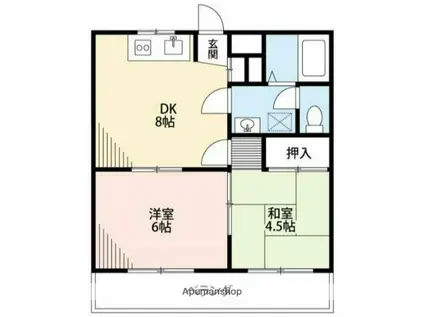 フォーリスト21(2DK/3階)の間取り写真