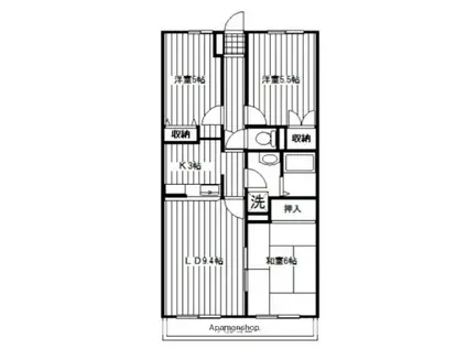 フォレストヒルズ磯子(3LDK/3階)の間取り写真