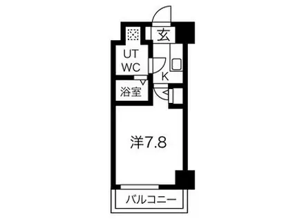 スパシエ ソリデ 横浜鶴見(1K/5階)の間取り写真