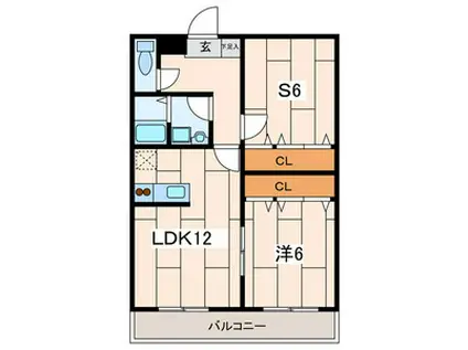 ニューグランデュール(1SLDK/1階)の間取り写真