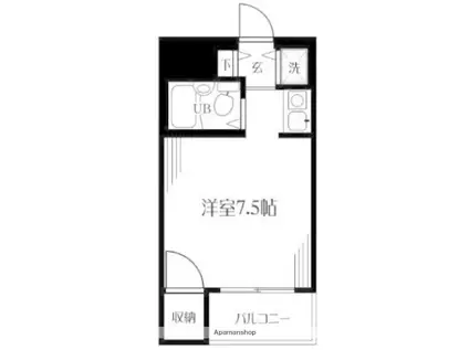 パークステイツ伊勢原(ワンルーム/5階)の間取り写真