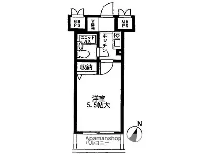 パレ・ドール伊勢佐木町南Ⅱ(1K/10階)の間取り写真