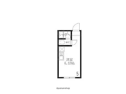 ウィズ・プレイス ナナ(ワンルーム/1階)の間取り写真