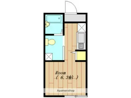 FA六浦Ⅱ B棟(ワンルーム/1階)の間取り写真