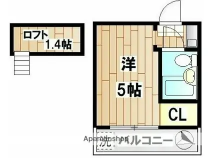 メイゾン善行(1K/1階)の間取り写真