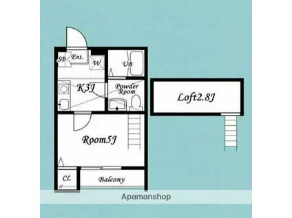 ALLIER PARK藤沢(1K/3階)の間取り写真