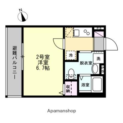 ベイルーム横浜片倉町(1K/3階)の間取り写真