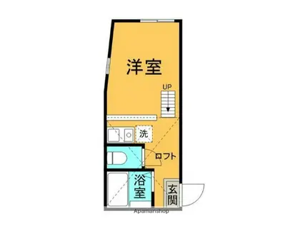 ユナイト三春テムズゲートウェイ(ワンルーム/2階)の間取り写真