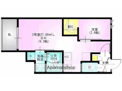 REGALEST VIGOR(1LDK/1階)の間取り写真