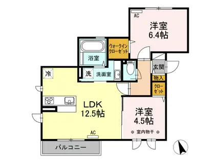 YSガーデン(2LDK/3階)の間取り写真