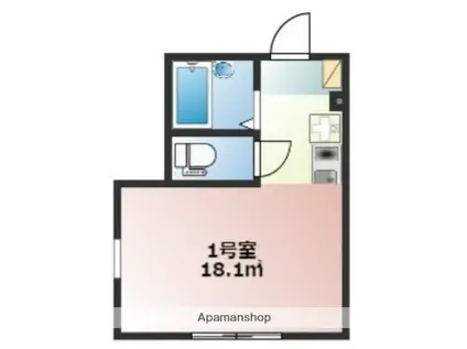 BACE中島(ワンルーム/3階)の間取り写真