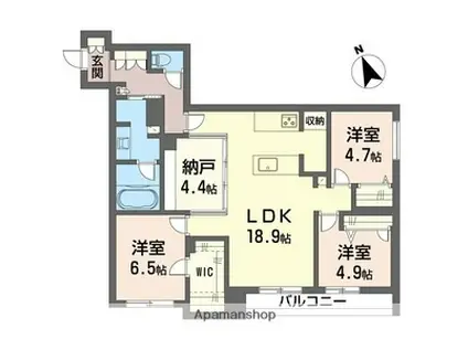 ピノ・グリナージュ(3SLDK/2階)の間取り写真