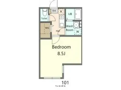 ココライフ鶴ヶ峰(1K/1階)の間取り写真