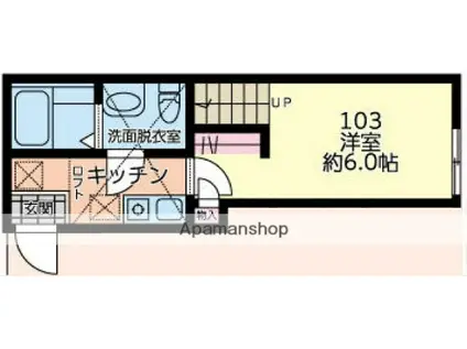 ジェイルーク(1K/1階)の間取り写真