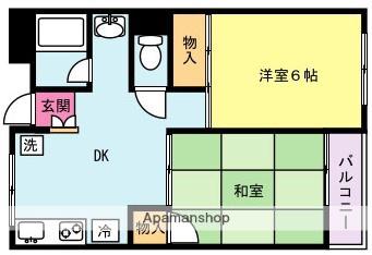 メゾン欅(2DK/1階)の間取り写真