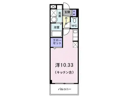 エスぺランサ(1K/1階)の間取り写真
