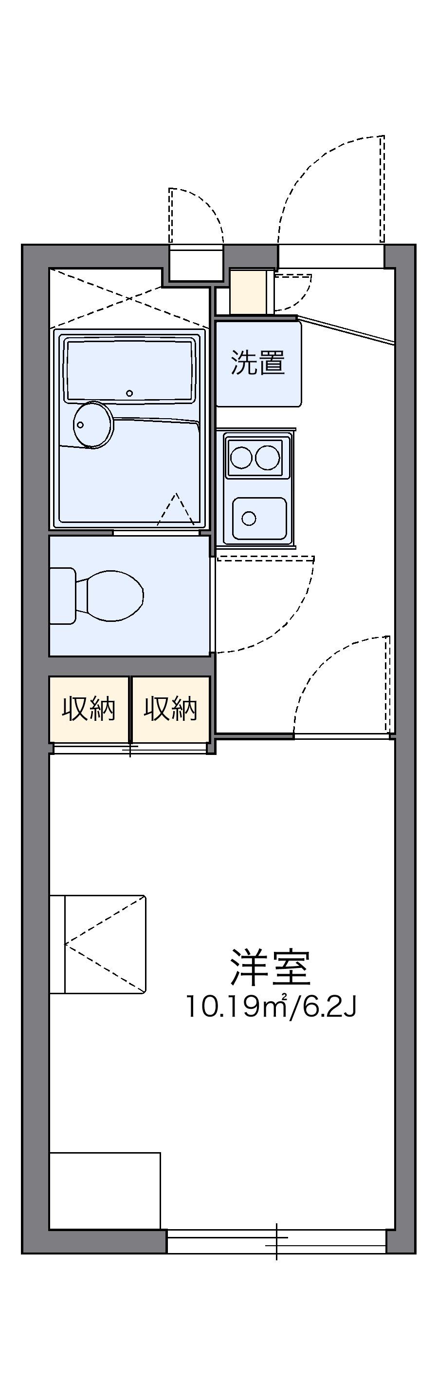 レオパレスT I(1K/2階)の間取り写真