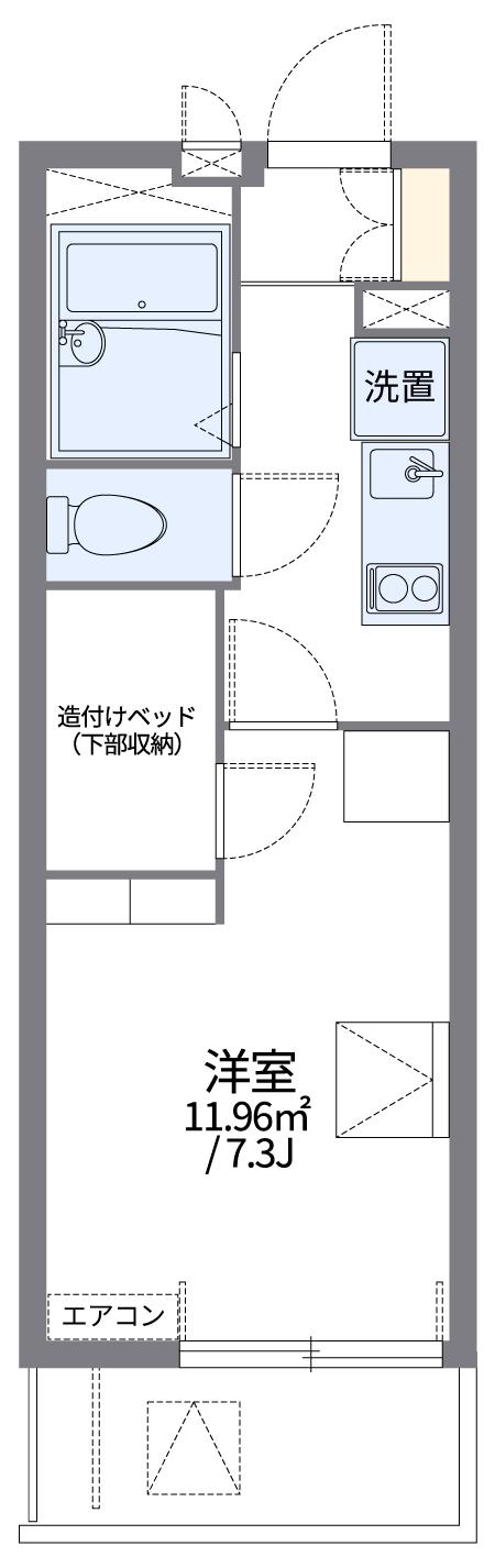 レオパレスドミールⅢ(1K/1階)の間取り写真