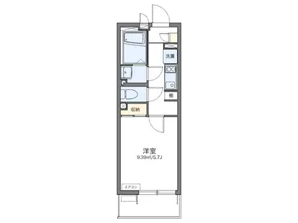 レオネクストブリーズドゥメール(1K/2階)の間取り写真