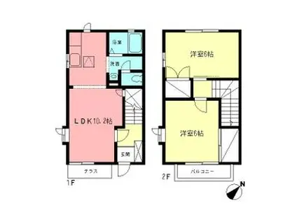 キャッスル・ツイン(2LDK)の間取り写真