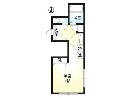 アルテ浦賀(ワンルーム/1階)の間取り写真