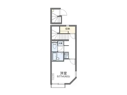 レオネクストベネフィット双葉(1K/2階)の間取り写真