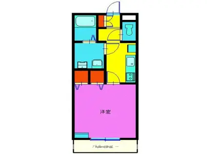 ハッピーウエイト弐番館(1K/1階)の間取り写真