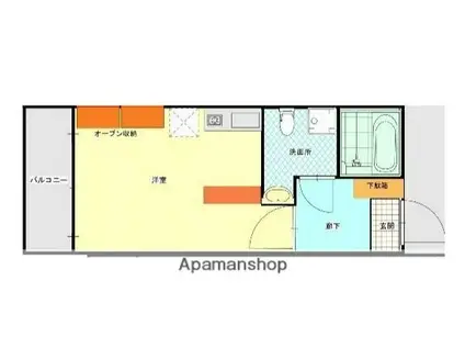 グラッソ戸部(ワンルーム/3階)の間取り写真