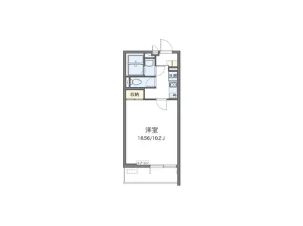 クレイノアンジュ鶴間(1K/3階)の間取り写真