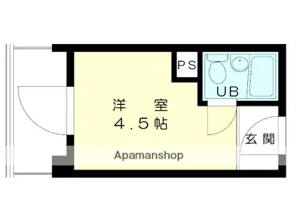ロイヤル石川町(ワンルーム/8階)の間取り写真