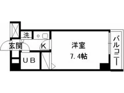 ジョイフル町田(1K/6階)の間取り写真
