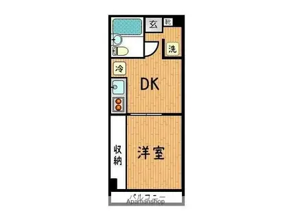 ハイツリヴァ・スター(1DK/4階)の間取り写真