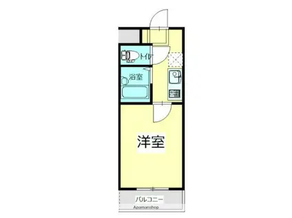 ラフィージュ横濱(1K/2階)の間取り写真