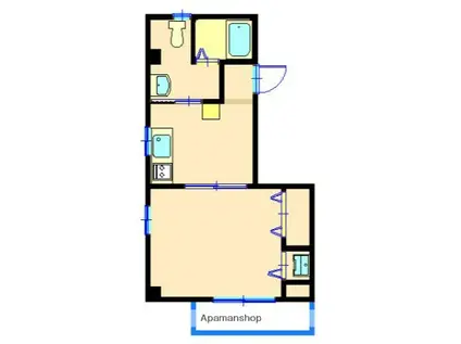 メリディアンテラス(1K/3階)の間取り写真