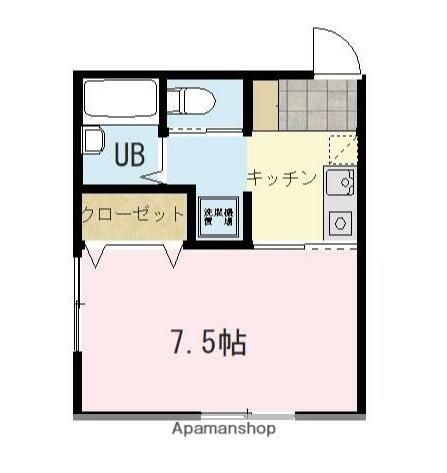 メルヴィーユ新横浜Ⅱ(1K/2階)の間取り写真