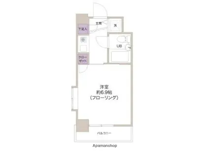 ステラコート横浜南(1K/6階)の間取り写真