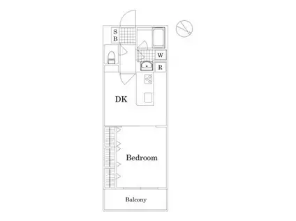 グリフォーネ横浜・妙蓮寺(1DK/2階)の間取り写真