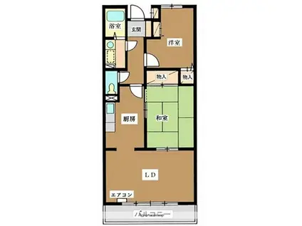 プレミオ横浜(2LDK/1階)の間取り写真